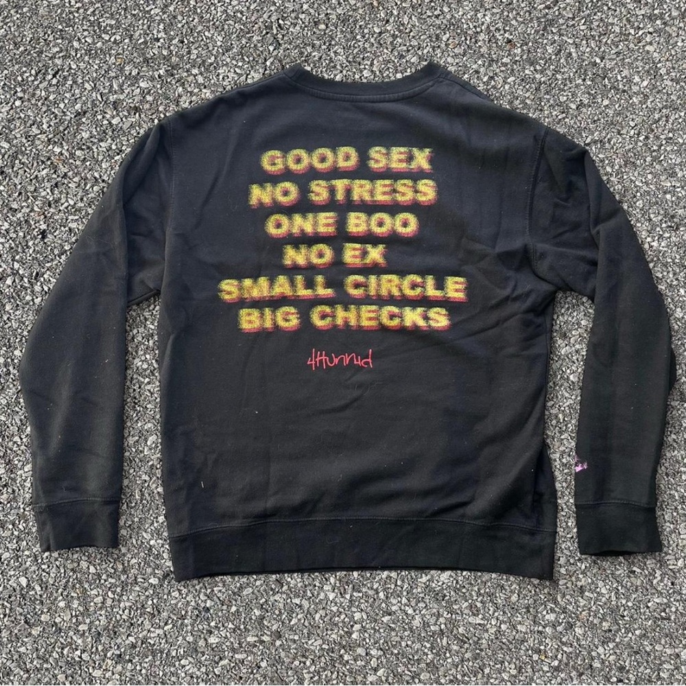 YG 4HUNNID crewneck sweatshirt long sleeve size L
